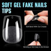 Picture of TOMICCA Extra Short Coffin Nail Tips 240Pcs Full Cover Gel Nails, Soft Acrylic Gel Nail Tips for Nail Extension, 15 Sizes Pre-shaped Half Matte Fake Gel Nail Tips for Beginner DIY Nail Salon