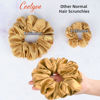 Picture of CEELGON Brown Black Big Satin Scrunchies for Women 6.3Inches Large Scrunchie Coffee Satin Oversized Thick Elastic Hair Ties Jumbo Hair Scrunchies 6 Pack (black,coffee, champagne,brown,grey,dark brown)