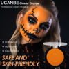 Picture of UCANBE Orange Face Body Paint Makeup Foundation, Professional Blendable Cream Greasepaint, Face Painting Kit for Adults Children Halloween Party, SFX Scary Pumpkin Face Makeup, Costume & Cosplay
