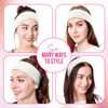 Picture of Styla Hair Headbands for Women Stretch Fashion Headbands 10 Pack Non-Slip Head Wraps Great for Spa, Sports, Yoga, Pilates, Running, Gym Headband, Workouts - White