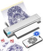 Picture of Phomemo M08F Tattoo Stencil Printer Bluetooth, Inkless Tattoo Printer Machine with 10pcs Tattoo Transfer Paper, Portable Stencil Printer for Tattooing, Compatible with Smartphone & PC, Silver