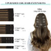 Picture of DOORES Clip in Hair Extensions Real Human Hair, Balayage Natural Black to Chestnut Brown 20 Inch 150g 9pcs, Real Hair Extensions Clip in Remy Clip in Hair Extensions Natural Hair Extensions Straight