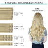 Picture of DOORES Hair Extensions Clip in Human Hair, Light Blonde Highlighted Golden Blonde 150g 9pcs 22 Inch, Clip in Hair Extensions Human Hair Extensions Human Hair Natural Straight Thick Human Hair