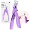 Picture of MelodySusie Acrylic Nail Clippers, Professional Nail Clippers Cutters for Acrylic Nails Fake Nail Tips, Adjustable Stainless Nail Trimmer, Manicure Tool for Salon Home Nail Art, Purple