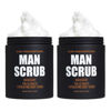 Picture of Body Prescriptions Men’s Exfoliating Body Scrub - Ultimate Skin Cleansing Wash in Jar with Twist-Top Lid, For All Skin Types, 21 Ounce (Pack of 2), Mahogany