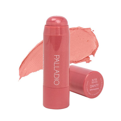 Picture of Palladio I'm Blushing 2-in-1 Cheek and Lip Tint, Buildable Lightweight Cream Blush, Sheer Multi Stick Hydrating formula, All day wear, Easy Application, Shimmery, Blends Perfectly onto Skin, Dainty