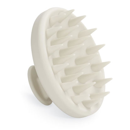 Picture of Meartchy Silicone Scalp Massager, Scalp Scrubber for Hair Growth with Soft Bristles, Scalp Exfoliator Brush Dandruff Removal Shampoo Brush for Wet Dry Scalp Care (Warm Grey)