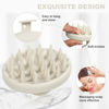 Picture of Meartchy Silicone Scalp Massager, Scalp Scrubber for Hair Growth with Soft Bristles, Scalp Exfoliator Brush Dandruff Removal Shampoo Brush for Wet Dry Scalp Care (Warm Grey)