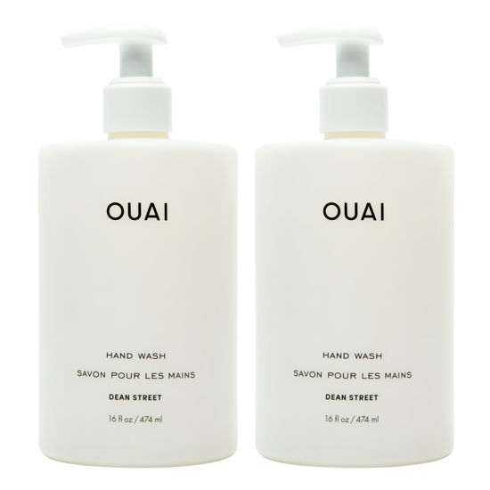 Picture of OUAI Hand Wash Full Size - Liquid Hand Soap with Jojoba, Avocado, & Rose Hip Oil for Replenished Skin - Gentle Exfoliating Bathroom + Kitchen Hand Soap - (2 Pack, 16 Fl Oz Each)