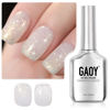 Picture of GAOY Shimmer Gel Nail Polish, 16ml Translucent Jelly Glitter Gel Polish, Soak Off UV Gel for Nail Art DIY at Home, 1609 Milky White