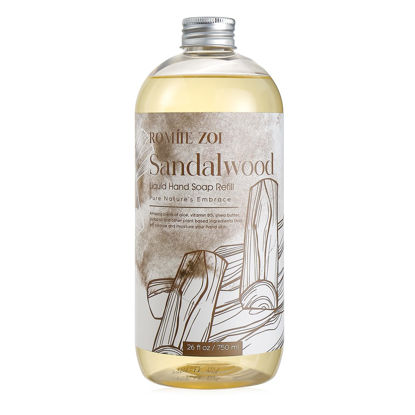 Picture of ROMIIE ZOI Liquid Hand Soap Refill, Sandalwood, Gentle & Moisturizing Formula, 750 ML/ 26 FL OZ