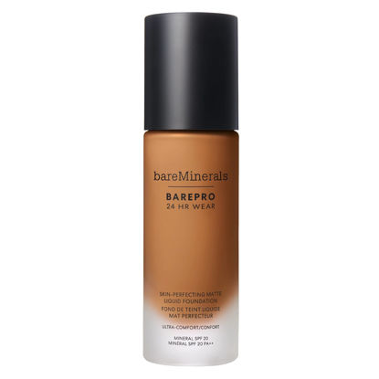 Picture of bareminerals Barepro 24HR Wear Matte Liquid Foundation Mineral SPF 20, Full Coverage Foundation Makeup for Mature Skin, Oil-Free, Vegan