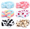 Picture of Casoty 6 Pcs Spa Soft Coral Fleece Bow-Style Headbands for Makeup, Face Washing, Shower, Skin Care, and Yoga