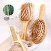 Picture of 3PCS Bamboo Hair Brush Set,Natural Wooden Brush for Women, madam, Paddle Detangling Brush for Dry/Curly/Thick/Thin/Straight Hair