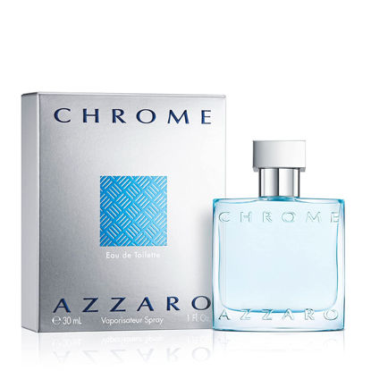 Picture of Azzaro Chrome Men's Aquatic Citrus, Woody, Musky Cologne - Travel Size