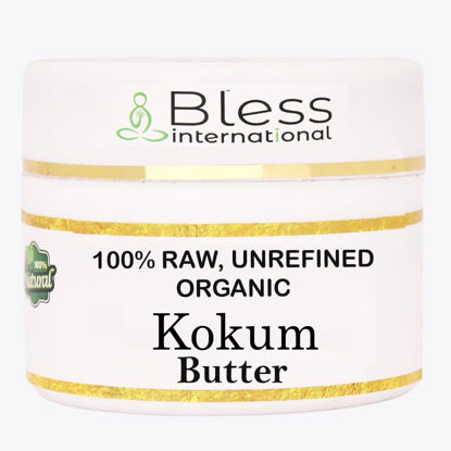 Picture of Organic Raw Kokum Butter 100% Pure,Natural & Unrefined| Skin Moisturizer For Face, Body & Hair| 4 OZ/115 GM Ivory/White Grade A | DIY Creams, Balms, Lotions, Soaps| Softens Dry & Tough Skin