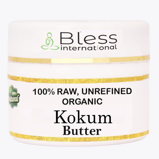 Picture of Organic Raw Kokum Butter 100% Pure,Natural & Unrefined| Skin Moisturizer For Face, Body & Hair| 4 OZ/115 GM Ivory/White Grade A | DIY Creams, Balms, Lotions, Soaps| Softens Dry & Tough Skin