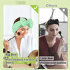 Picture of Shintop Makeup Headband, Soft Face Wash Headband with Cute Bow Elastic Spa Hairband for Skincare Facial Mask Showers（Light Green）