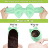 Picture of Shintop Makeup Headband, Soft Face Wash Headband with Cute Bow Elastic Spa Hairband for Skincare Facial Mask Showers（Light Green）