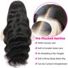 Picture of Pizazz 13x4 Transparent Lace Front Wigs Human Hair Pre Plucked with Baby Hair 180 Density Glueless Body Wave Frontal Wigs Human Hair with Natural Hairline(30 Inch)