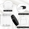 Picture of TUZAZO 6 Oz Plastic Container Jars with Lids and Labels BPA Free, Empty Round Clear Cosmetic Containers Plastic Slime Jars for Lotion, Cream, Ointments, Body Butter, Makeup, Travel Storage (12 Pack)