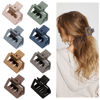 Picture of Medium Claw Hair Clips for Women Girls, 2" Matte Rectangle Small Hair Claw Clips for Thin/Medium Thick Hair, Hair Jaw Clips Nonslip Clips (8pcs Cool Color)