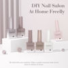 Picture of CANNI Jelly Gel Nail Polish Set,Milky White Nude Grey 6 Colors 9ML Jelly Translucent Gel Polish Set,Natural Neutral Nude Grey, High Gloss Soak Off UV LED Gel Nail Manicure Salon DIY