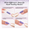 Picture of MelodySusie 50 Pcs Nail Drill Bits Small Sanding Bands with 3.1mm Mandrel Bit, 240 Extreme Fine Grit Nail File for Acrylic Nails Gel Manicures and Pedicure, Purple