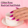 Picture of Imtiti Glitter Gel Nail Polish, 1 Pcs 0.5 fl oz Sparkly Vanessa Red Wine Gel Nail Polish Soak off Gel Polish Nail Art Manicure Salon DIY Gel Nail Design Christmas Decoration