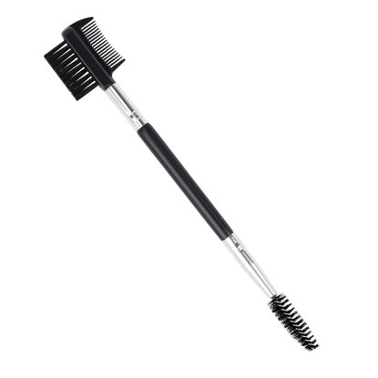 Picture of 3 Head Eyebrow Eyelash Shaper Eyelash Comb Double Head Brush Makeup Grooming Tool cosmetic with 3 Different Spoolie Brushes for Separating Lashes, Eliminating Mascara Clumps, Grooming and Shaping Brow