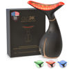 Picture of GLO24K Red Light Beauty Device for Face and Neck. Based on Triple Action L E D, Thermal, and Vibration Technologies.
