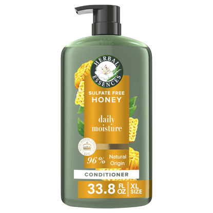 Picture of Herbal Essences Honey Daily Moisture Conditioner, Protects and Nourishes Dry Hair, Hydrating Conditioner with Certified Camellia Oil and Aloe Vera, Moisturizing and Safe For All Hair Types, 33.8oz