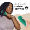 Picture of Tangle Teezer Ultimate Detangler Naturally Curly Hair Brush, Dry & Wet Hairbrush, Reduces Frizz & Breakage, for 3C to 4C Curly Hair Types, Aqua Green