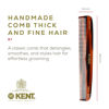 Picture of Kent 9T Tortoiseshell Fine Tooth and Wide Tooth Comb Detangler Hair Combs - Large Handmade and Saw-Cut Dressing Comb - Wet Hair Comb for Women and Durable Grooming Comb for Men Made in England