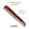 Picture of Kent 9T Tortoiseshell Fine Tooth and Wide Tooth Comb Detangler Hair Combs - Large Handmade and Saw-Cut Dressing Comb - Wet Hair Comb for Women and Durable Grooming Comb for Men Made in England