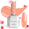 Picture of MelodySusie Orange Gel Nail Polish, Coral Orange 0.5 fl oz Soak Off UV LED Creamy Orange Gel Polish Christmas Gift for Women Nail Art Manicure Salon DIY Nail Design Decoration at Home-1661