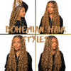 Picture of Gozill Honey Brown Braiding Hair Pre stretched Boho Braids Kanekalon Prestretched Braiding Hair for Bohemian Hair Ez Braid Micro Braiding Hair Synthetic Curly Deep Wave Braids