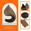 Picture of Full Shine Tape in Hair Extension Human Hair 12 Inch Adhesive Hair Extensions Tape in Hair Color 2 Brown Fading to 6 and 18 Ash Blonde Natural Tape on Hair Extension 20Pcs Tape for Extensions 30 Gram