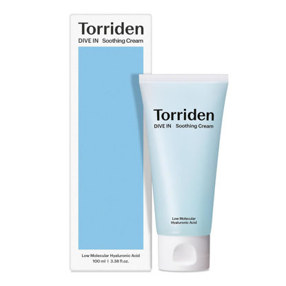 Picture of Torriden DIVE IN Hyaluronic Acid Soothing Cream Tube Type 100ml (3.38 fl. oz) | Revitalizing Facial Moisturizer for Sensitive and Dry Skin | Hyaluronic Acid, Panthenol, Allantoin