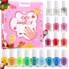 Picture of TOMICCA Kids Nail Polish Sets, 18 Pcs 100% Non Toxic Peel Off Water Based Safe Quick Dry Nail Polish Kit, Birthday Gifts Nail Paint Set for Girls with Nail Separator Stickers Kit (Ages 3+)