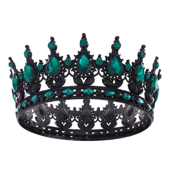 Picture of Feltent Queen Crown for Women Crystal Tiara for Girl Rhinestone Wedding Headband for Bride Hair Accessories for Costume Birthday Party Prom Gifts