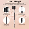 Picture of 2pcs Eyebrow Eyelash Shaper Eyebrow Brush Comb Double Head Brush Makeup Grooming Tool Cosmetic with 3 Different Spoolie Brushes for Separating Lashes, Eliminating Mascara Clumps, Grooming Brows