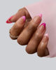 Picture of BTArtboxnails XCOATTIPS Pink French Tip Press On Nails - Short Press On Nails Almond, Soft Gel Nail Tips, 160Pcs Soak Off Acrylic Brown Fake Nail Extension in 16 Sizes