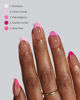 Picture of BTArtboxnails XCOATTIPS Pink French Tip Press On Nails - Short Press On Nails Almond, Soft Gel Nail Tips, 160Pcs Soak Off Acrylic Brown Fake Nail Extension in 16 Sizes