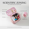 Picture of AmBealla Make up Bag Travel Cosmetic Bags Brush Holder Zipper Pouch Case Organizer Cute Organizer Suitable for Purse for Women (01 Gentle Pink)