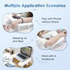 Picture of Manicure Arm Rest for Nails Tech: U-shaped Adjustable Nail Armrest - White PU Leather Hand Stand Rest for Manicurists