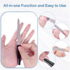 Picture of Sword Nail File, Metal Nail Files Made of Stainless Steel with Non Slip Handle, Double Sided Sapphire Grit for Natural Nails Fingernails Toenail Color Black (6 Pcs)