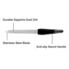Picture of Sword Nail File, Metal Nail Files Made of Stainless Steel with Non Slip Handle, Double Sided Sapphire Grit for Natural Nails Fingernails Toenail Color Black (6 Pcs)