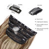 Picture of 20 Inches Brown Hair Extensions, 4Pcs Synthetic Clip in Hair Extensions, Wavy Long Hair Extensions Clip in, Natural Thick Hair Extensions (Color:Light Brown Mixed Blonde)