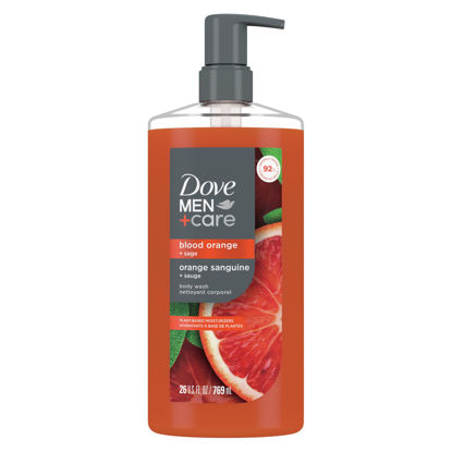 Picture of DOVE MEN + CARE Body Wash Blood Orange to Rebuild Skin in the Shower with Plant-Based Cleansers and Moisturizers 26 fl oz